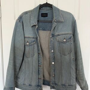 Club Monaco Oversized Faded Blue Denim Jacket